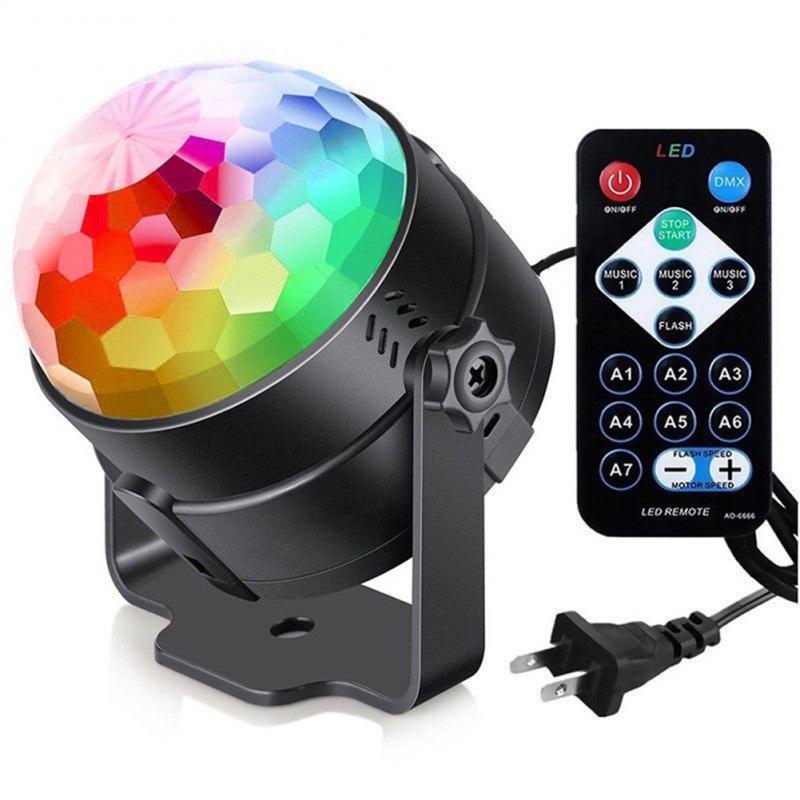 Sound Activated Roterende Disco Ball Party Verlichting Strobe Light 3W Rgb Led Podium Verlichting Voor Kerst Thuis Ktv Xmas bruiloft Tonen