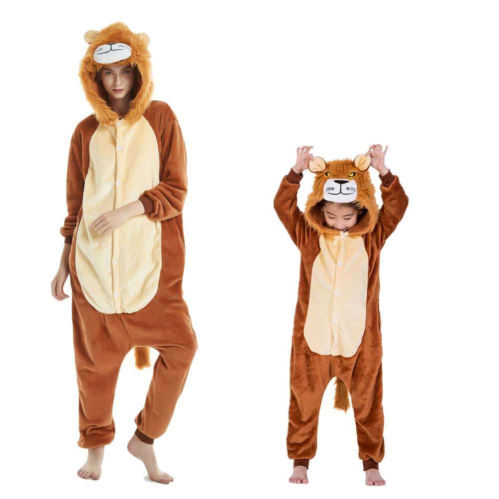 Pijama de Animal bonito para mujer, mono con capucha para niños, Kigurumi, ropa de dormir