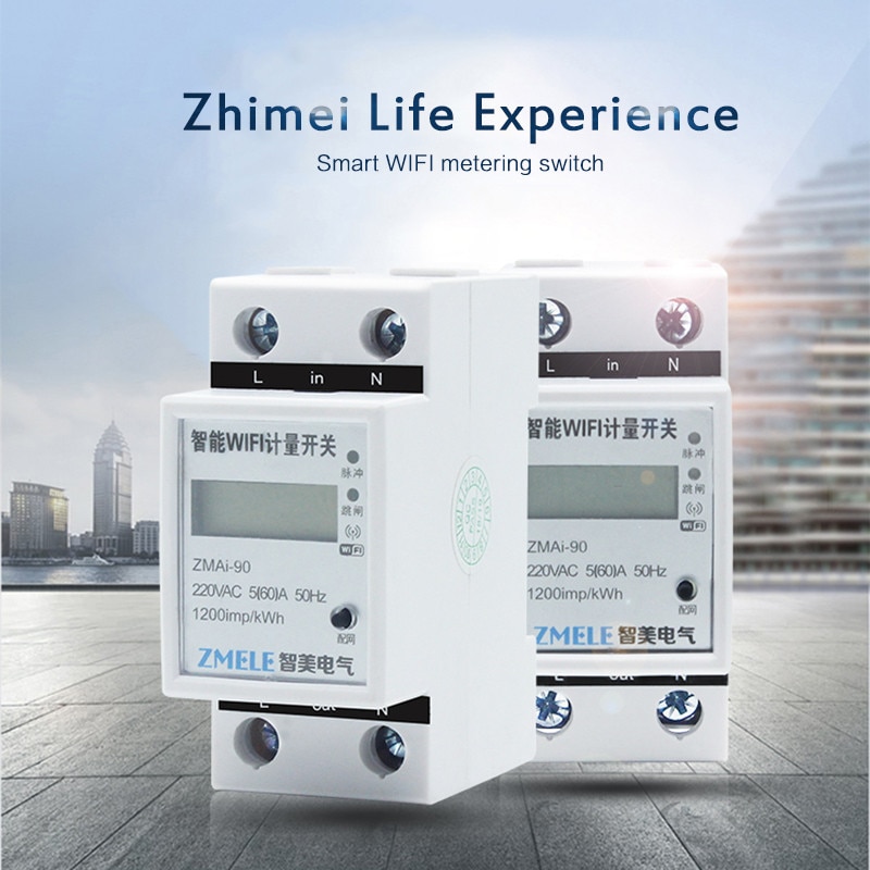 Slimme Meter 110-250V Wifi Remote Power Meter Fase Rail Type Energie Meter Stroomverbruik Energie Monitoring Meter