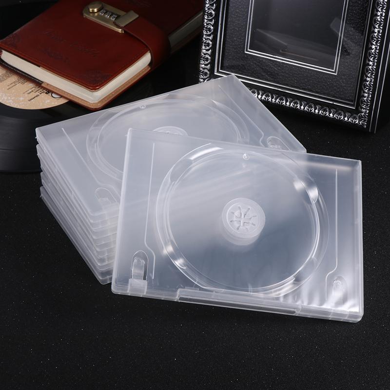 6Pcs Disc Cd Opbergdoos Transparante Dvd Case Cd Organizer Pakket Draagbare Voor Home Cinema