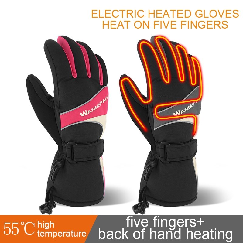 1 Paar Elektrische Thermische Handschoenen Winter Hand Warmer Handschoenen Waterdichte Verwarmde Handschoenen Batterij Aangedreven Voor Outdoor Motorfiets Skiën