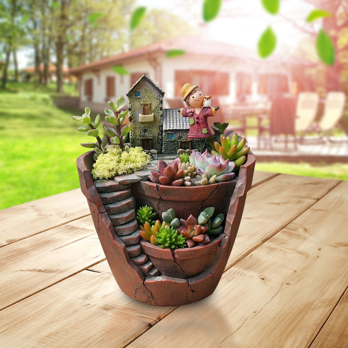 Kreative Mikro Landschaft Blume Topf Sukkulente... – Grandado