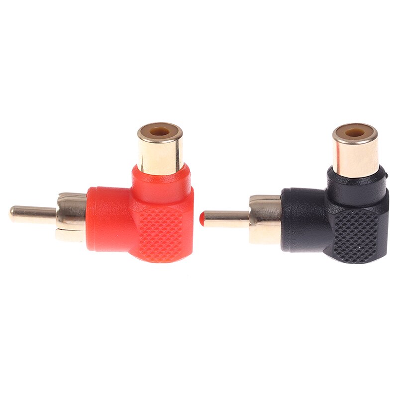 2Stck 90 Grad RCA Rechten Winkel Stecker Stecker Adapter Männlich Zu Weiblich M/F 90 Grad Ellenbogen Audio- Adapter