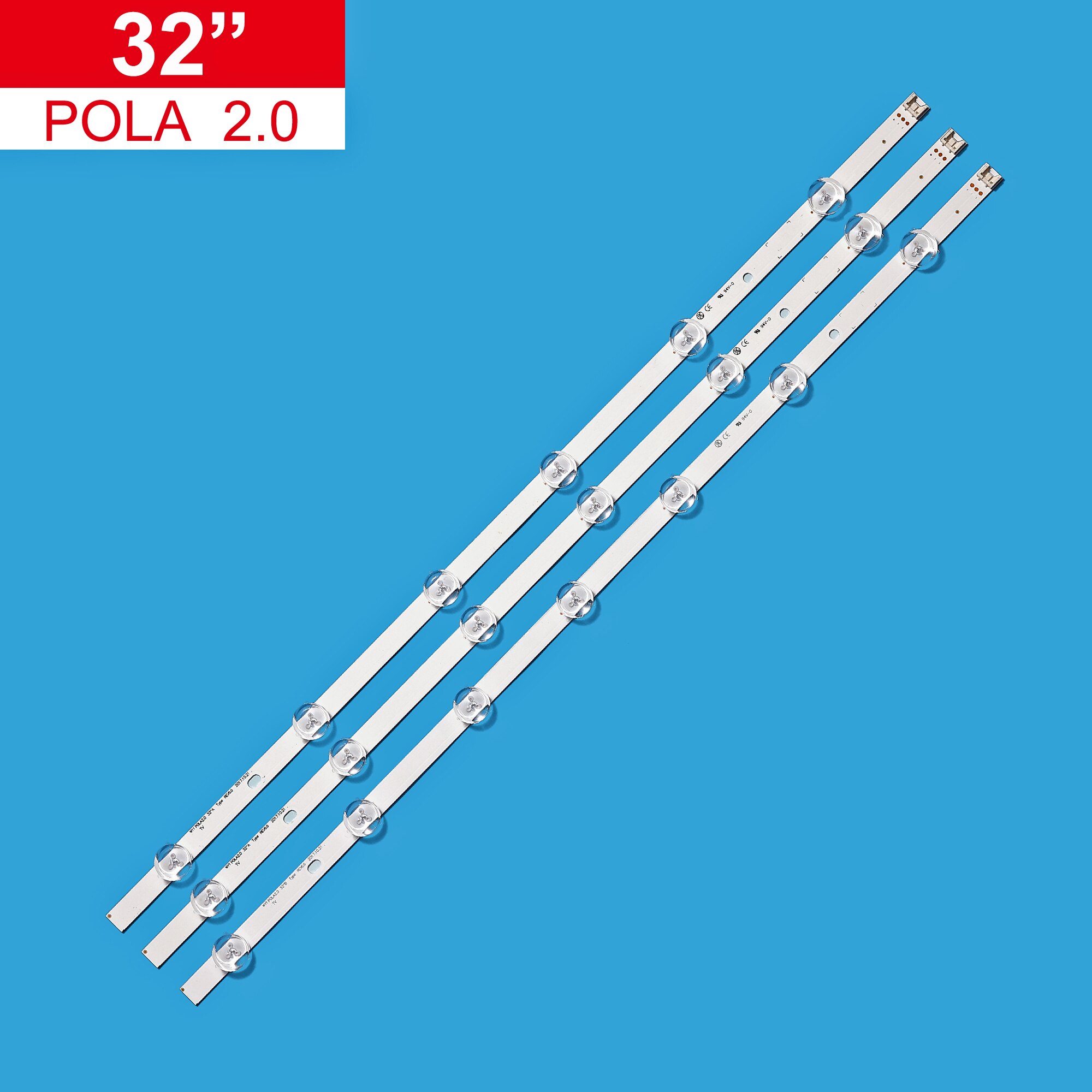 Reemplazo de tira de led para televisor LG, accesorio de iluminación trasera para TV de 32 pulgadas, 2A + 1B, con POLA2.0, modelo HC320DXN-VSFP4-21XX, 32LN5100, 32LN545B, 32LN5180 32LN5500, 32LN570R 32LN570B por 3 uds.