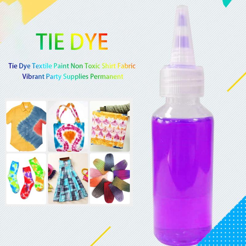 Skjorte stof flaske pigment farvestoffer slipsfarve fest forsyninger til familie venner tekstil maling ikke giftig permanent graffiti