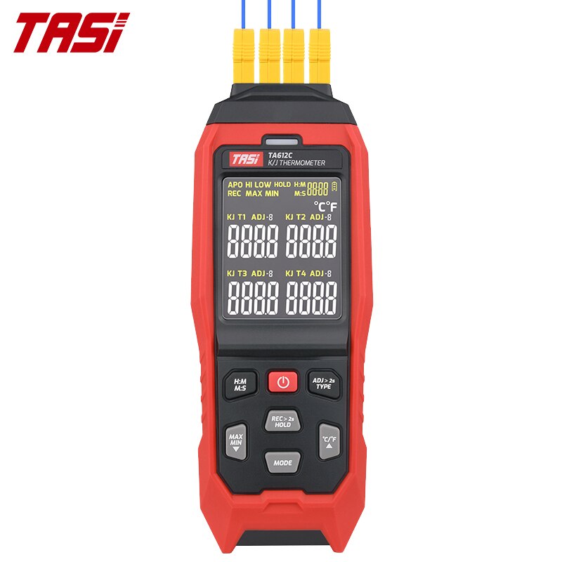 Termómetro termopar Digital TA612 A/B/C, medidor de temperatura de contacto, pantalla LCD, K/J, herramientas de medición C/ F