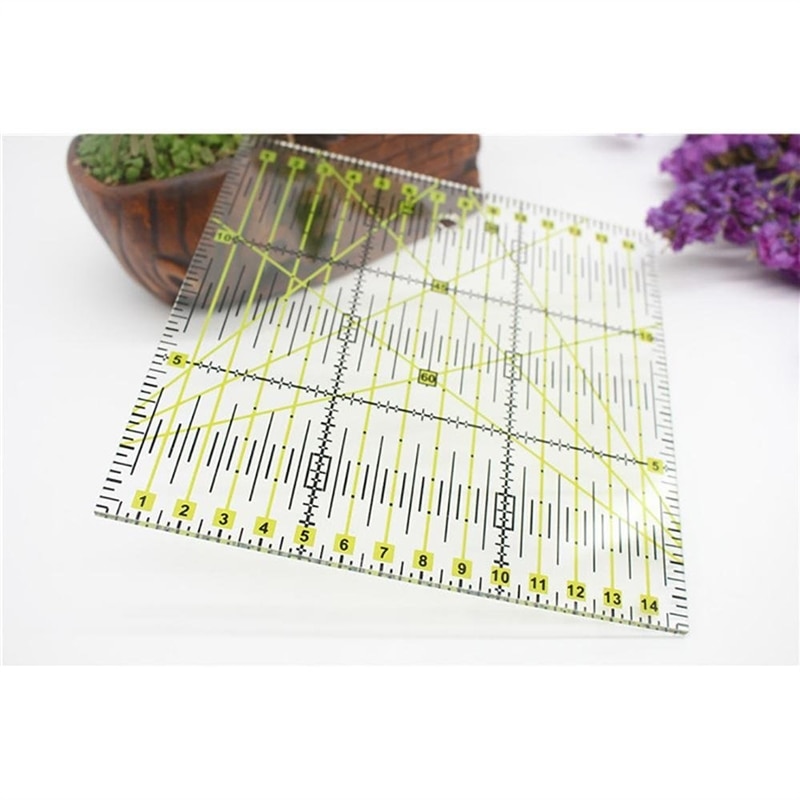 DIY Sewing Patchwork Tool Square Patchwork Ruler Sewing Ruler Clothing Cutting Anti-Skid Function Ruler Sewing Tool