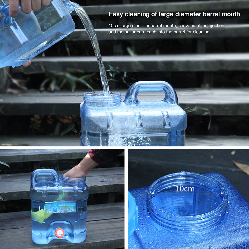 5/8/10/15L portatile secchio di acqua all'aperto barile campeggio Picnic escursionismo auto guida serbatoio di acqua contenitore con rubinetto per campeggio