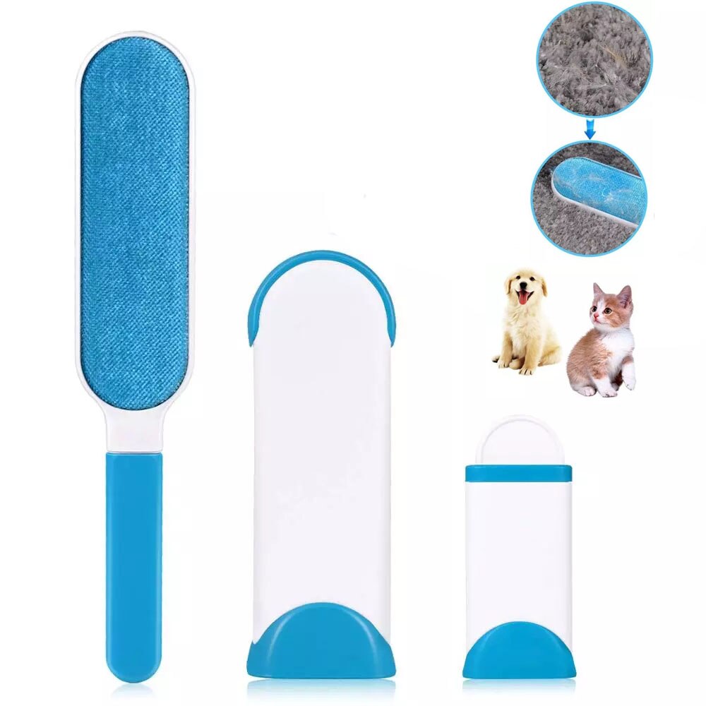 Pet Hair Remover Brush Dog Cat Hair Remover Pet CombTool Fur Brush Base Double-Side Furniture Sofa Clothes Cleaning Lint Brush