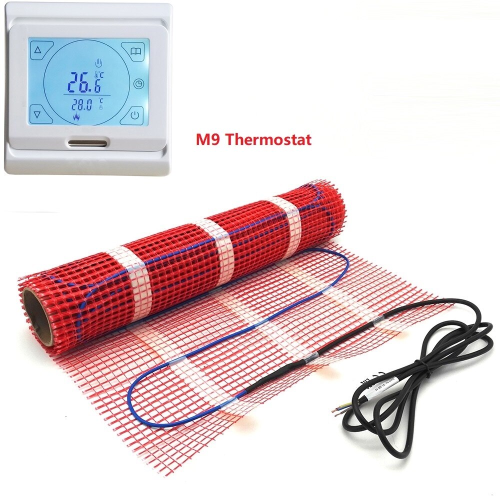 50cmX1m Warm Floor Heating Mat 220V 150w/m2 Room Heater with WiFi Thermostat: with M9