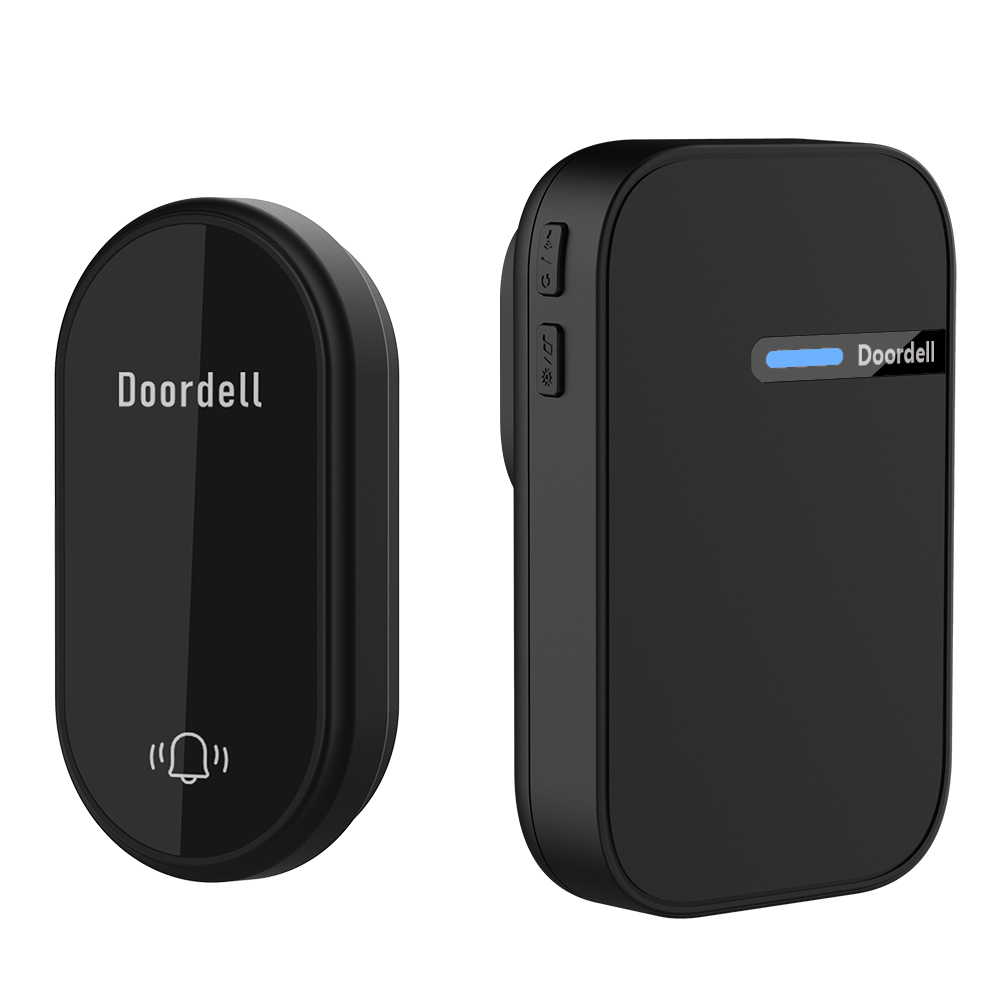Acrylic Lens Battery Free Waterproof Self Powered Doorbell High Volume Wireless Electronic Emergency Call Device: Ivory / EU