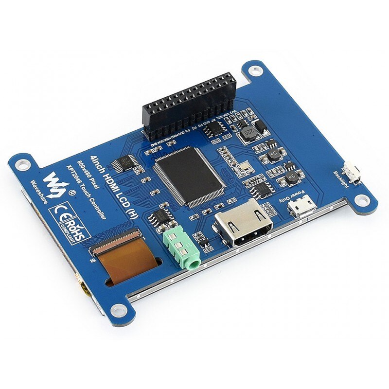 4 polegada tela de toque resistive monitor do pc hdmi lcd para raspberry pi 4, suporta raspbian/ubuntu/windows 11 / 10 / 8.1 / 8