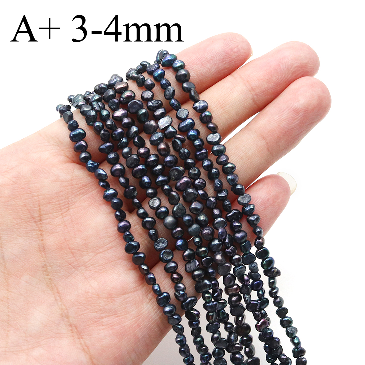 Naturlige ferskvandsperler, perlearbejde, 3-4mm stk. små runde perler, spacerperler til smykkefremstilling, gør-det-selv halskæde, armbåndstilbehør: Lyserød