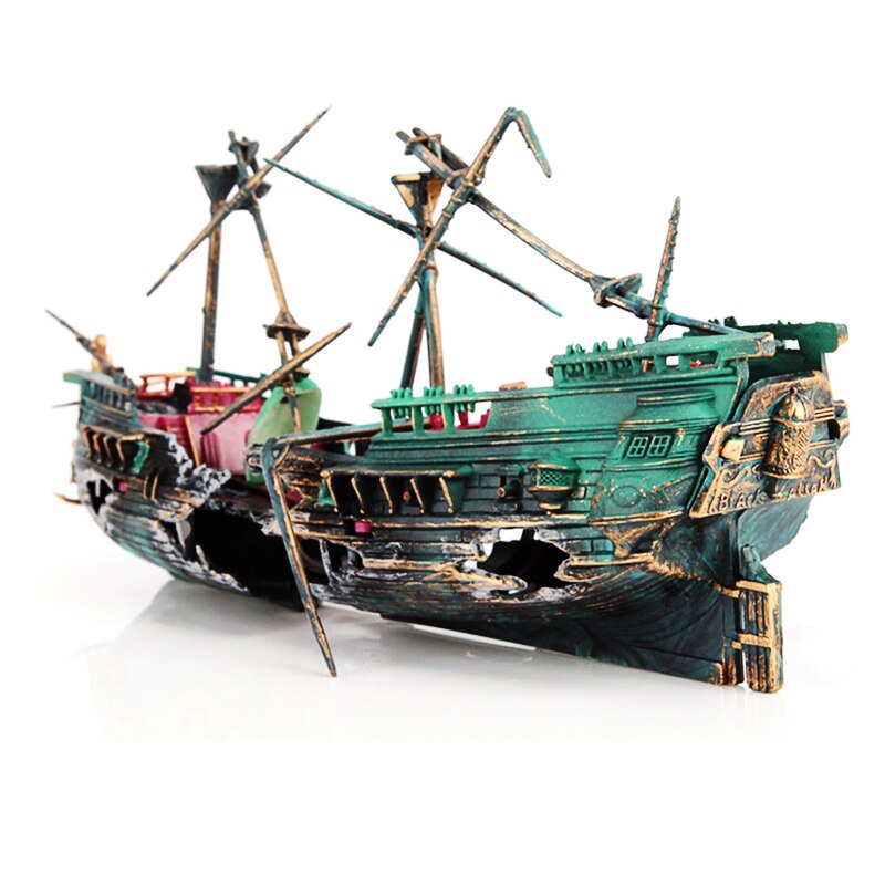 Aquarium ornament ornament gezonken schip aquarium decoratie zeilboot torpedobootjager aquarium praktische scheepsdecoratie