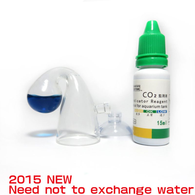1 set  co2 zuignap type checker  co2 tester glas monitor voor aquarium zoetwater