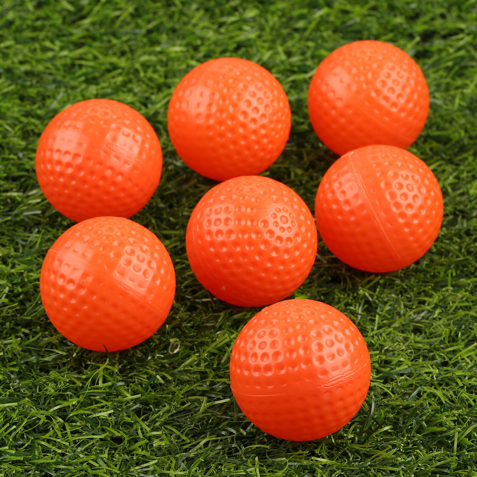 Bolas de Golf de plástico naranja, colores brillantes, para interior y exterior, entrenamiento de práctica, 10 Uds.