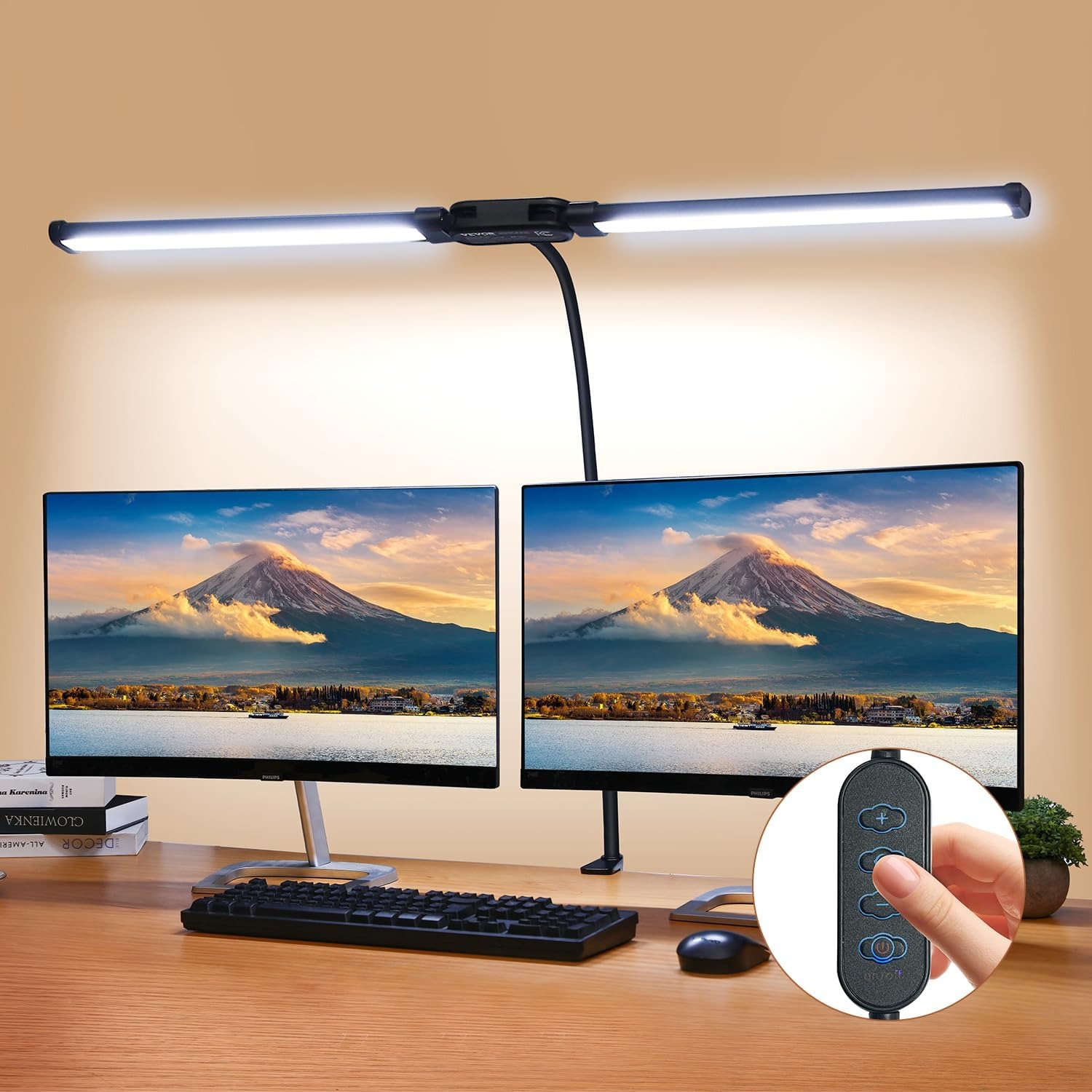 Lampada da tavolo con clip a LED a doppia testa Lampada da tavolo da architetto per illuminazione da ufficio domestico 3 modalità colore e 10 lampade da scrivania dimmerabili per proteggere gli occhi