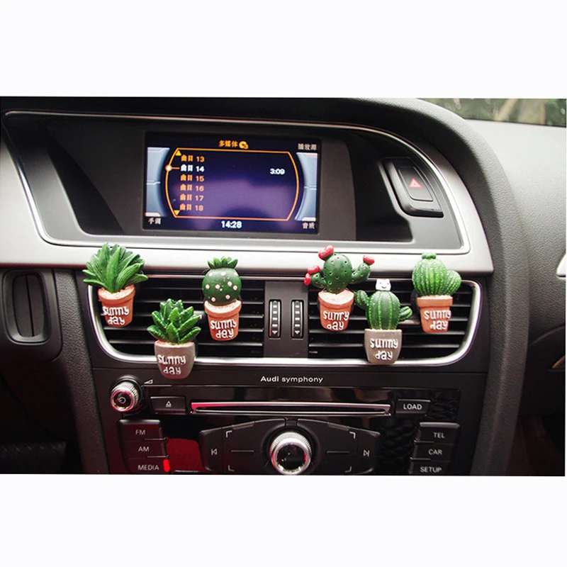 CHIZIYO Auto Lufterfrischer Kaktus Pflanzen Parfüm entlüften Auslauf Klimaanlage Duft Clip Nette Kreative Ornamente