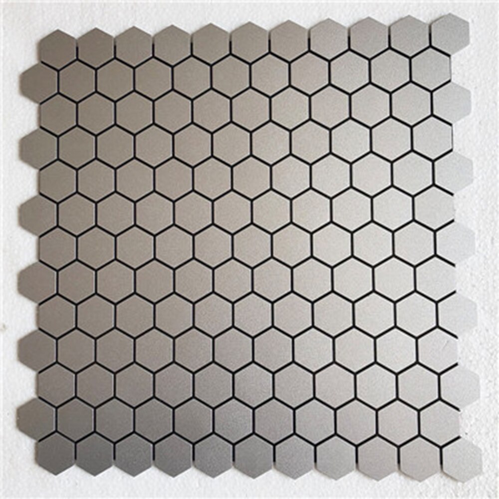 Peel And Stick Backsplash Beige And Silver Kitchen Tile Sticker Mosaic 3d Wall Panel KTV Hotel Bar Self Adhesive Wall Stickers: Silver