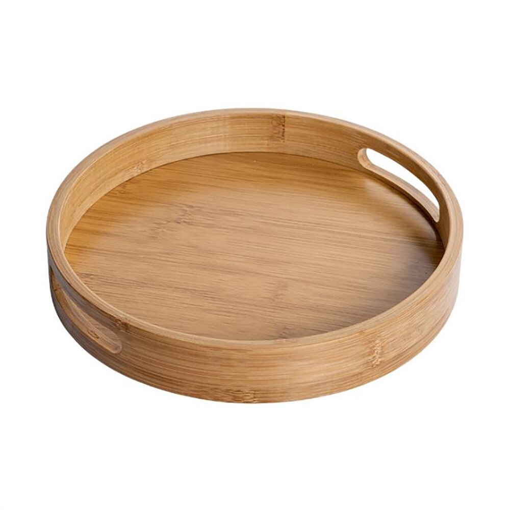 Round Tray Food Serving Plate Tea Food Dishes Drink Platter Food Plate Beef Steak Fruit Snack Tray Kitchen Accessories