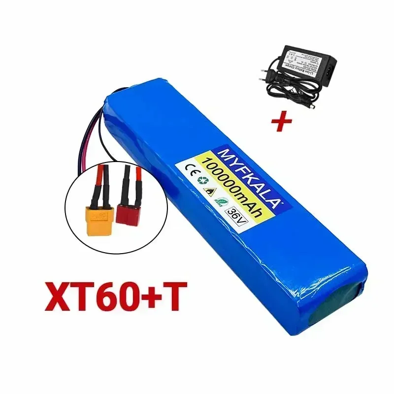 36V 100Ah 18650 Rechargeable Lithium Battery Pack 10S3P 1000W Power Modified Bicycle Scooter Electric Vehicle with BMS: SKY BLUE
