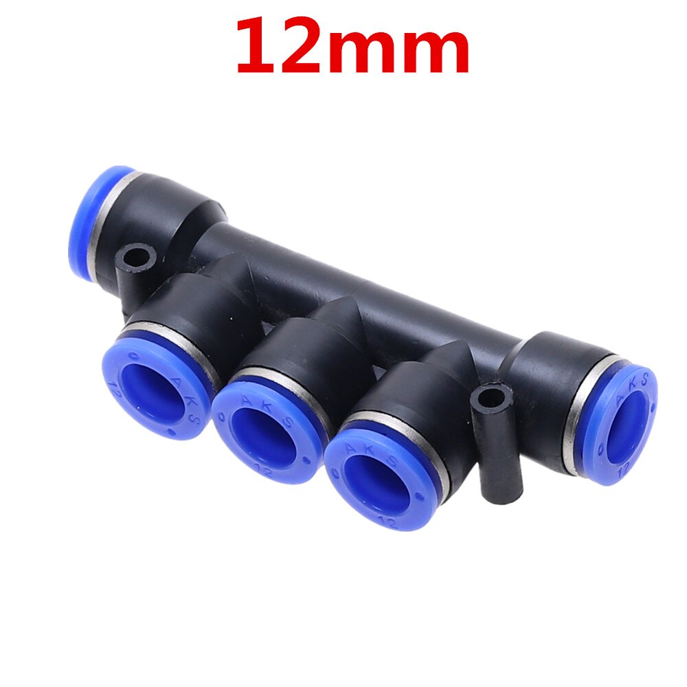 Pk 4 6 8 10 12mm pneumatisk 5-- veis kontakt hurtigmontert pneumatisk kontakt trykk vertshus passform til luft / vannslange: 12mm