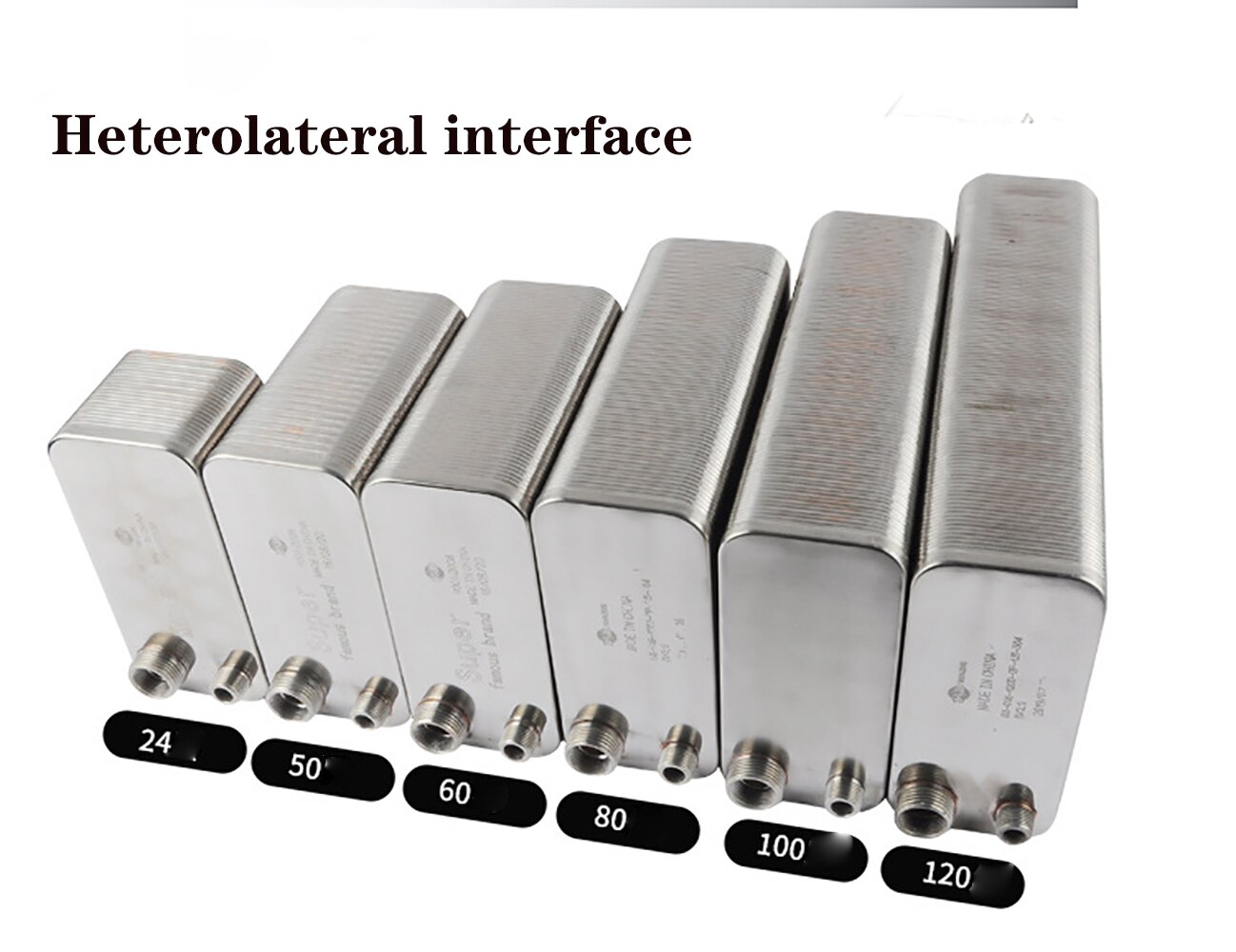 32 Plates stainless steel heat exchanger Brazed plate type water heater SUS304