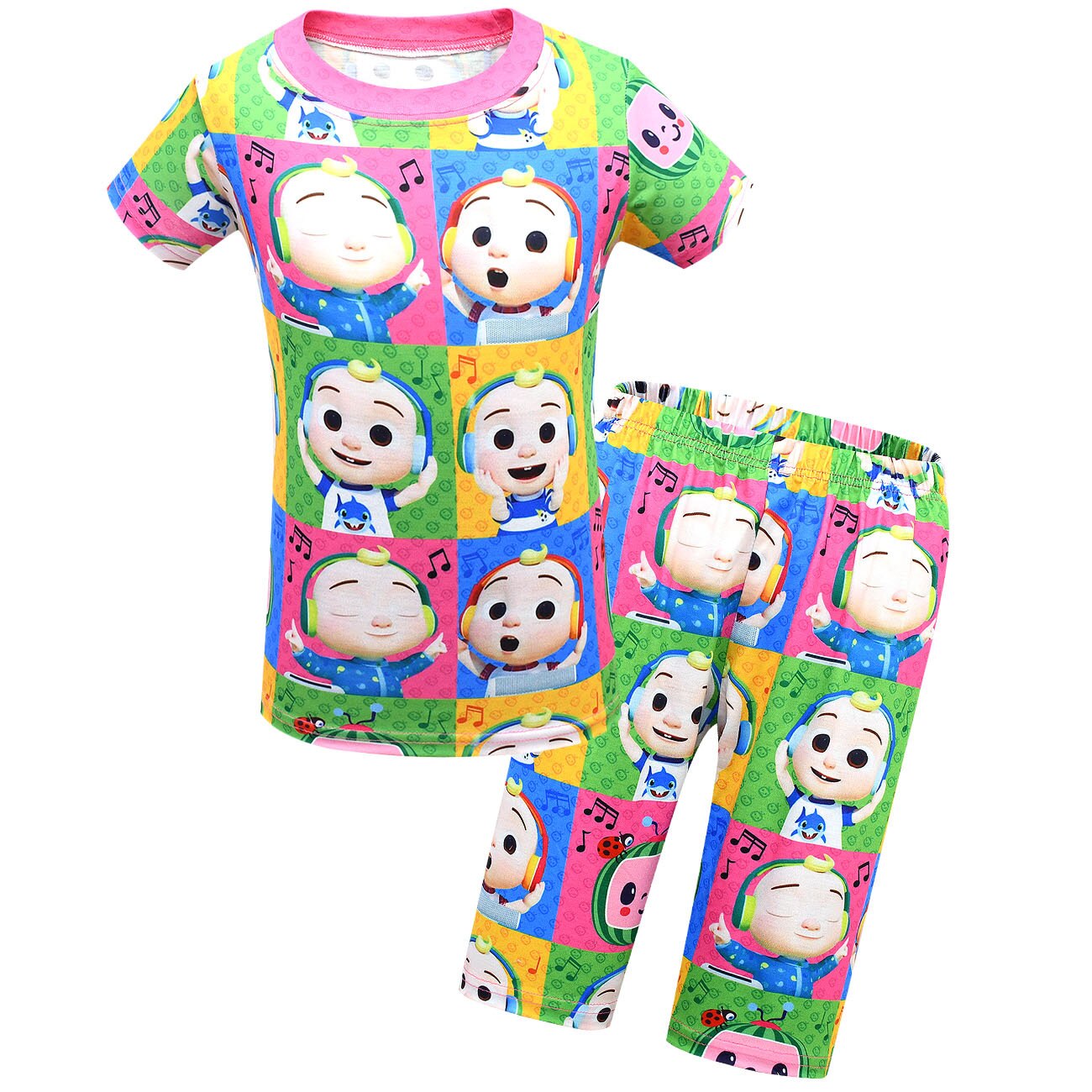 Kids Cocomelon Nachtkleding Pyjama Kinderen Kerst Pijamas Thuis Kleding Voor Jongens Korte Mouw Tops Zomer Kleding 2-10 Y: Blauw / China120 (5-6Y)