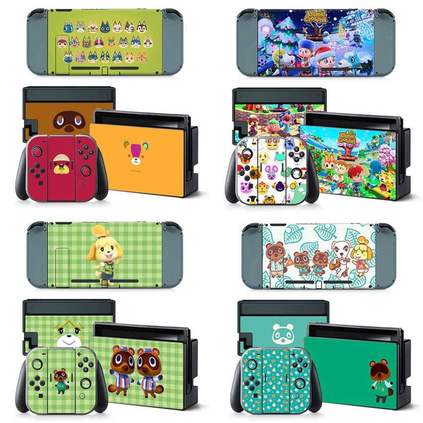 Cute Animal Crossing Vinyl Sticker Detachable Re-usable for Nintendo Switch Console & Joy-Con Controllers