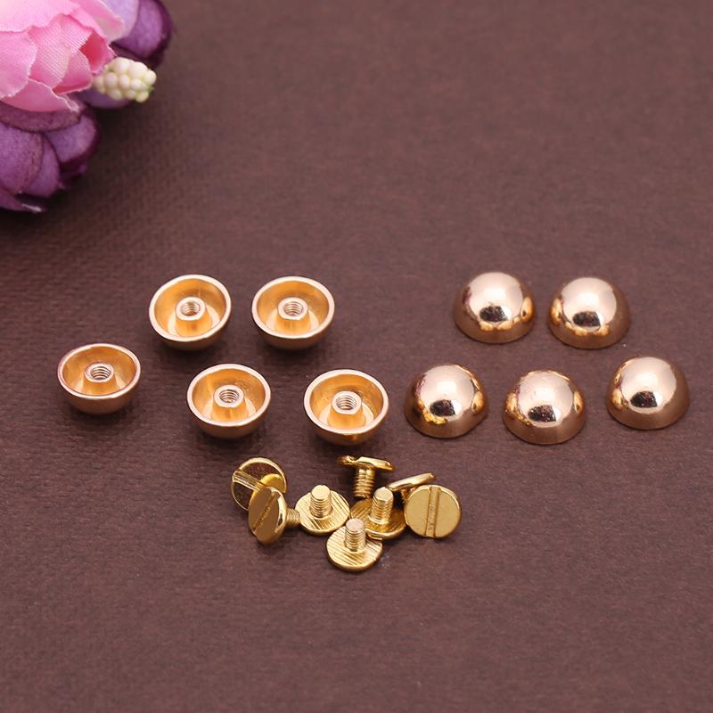 10 pièces dôme champignon Rivet pointe vis dos maroquinerie taches métallique bricolage Punk décoré vêtement décor