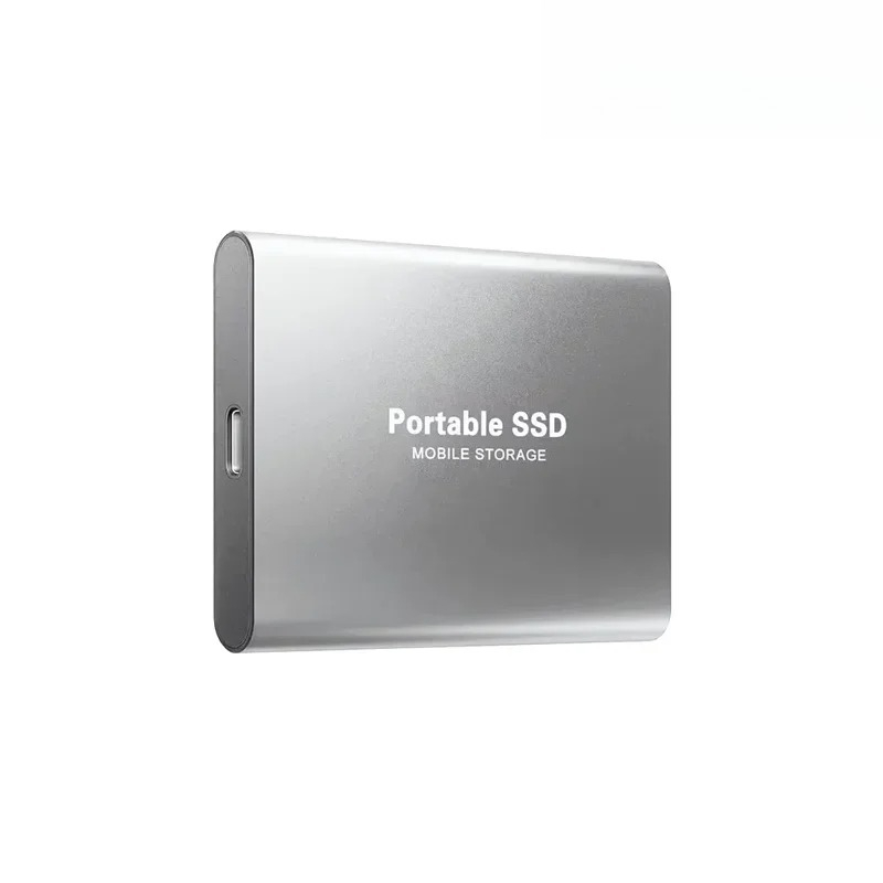 Externe Festplatte Tragbare SSD 16 TB Externes fest-Zustand-Laufwerk USB 3.0 Typ C Festplatte Hochgeschwindigkeitsspeicher für PC-Telefon 16 15: Silber