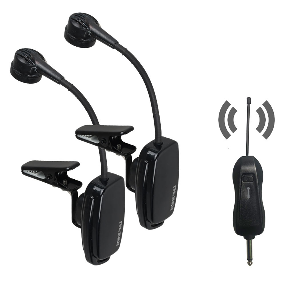 Microfone Sem Fio Profissional para Saxofone Trompete, Sax Transmissor Receptor, UHF 2.4G, 50m Plug Faixa: ROXO