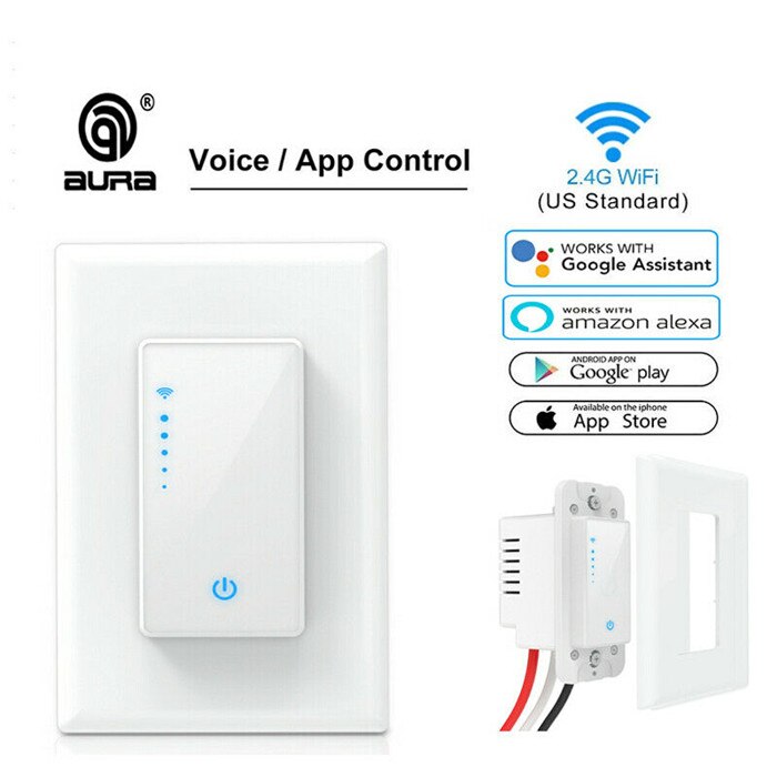 Home Smart Light Swith Dimmer WiFi Remote For Alexa Google Home IFTTT Touch Voice