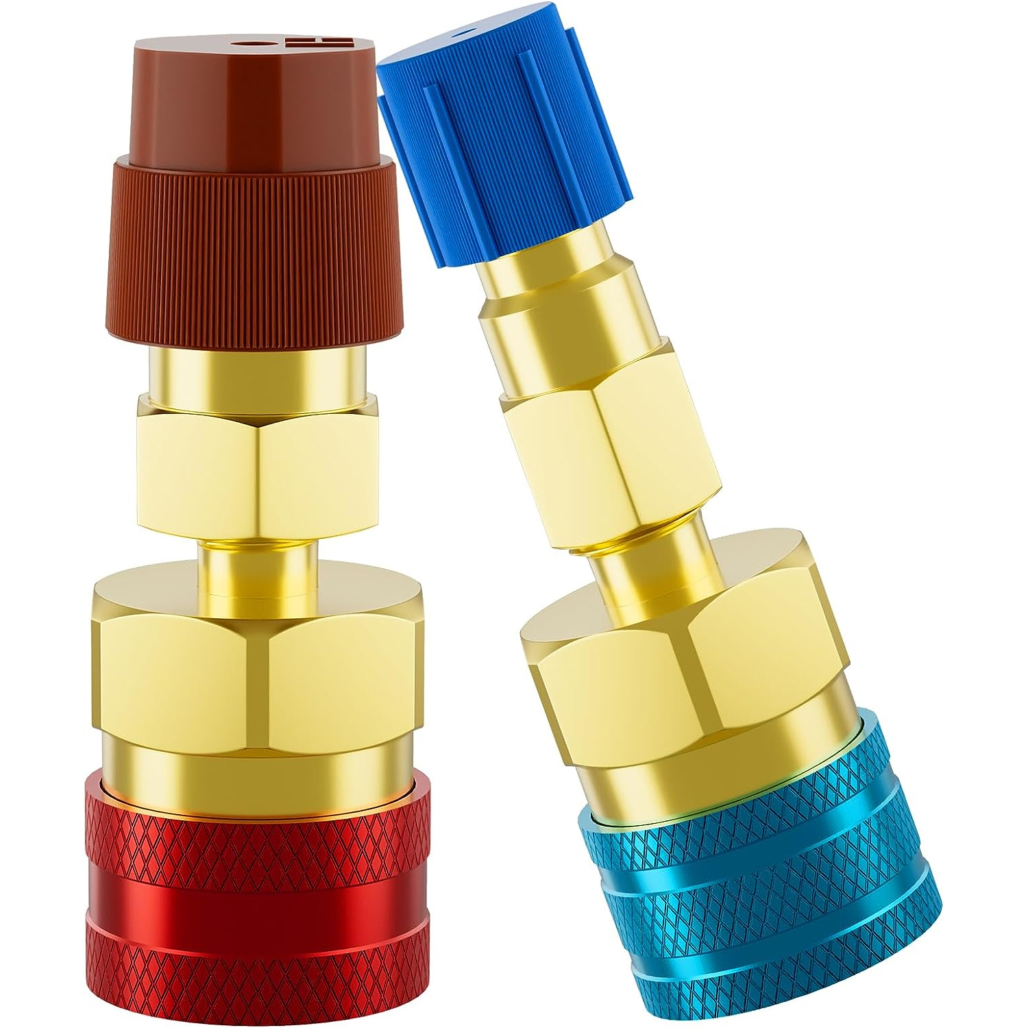 R1234YF Quick Coupler Adapter R1234YF Refrigerant Quick Couplers Kit,R1234YF to R134A Hose Adapter High and Low Side