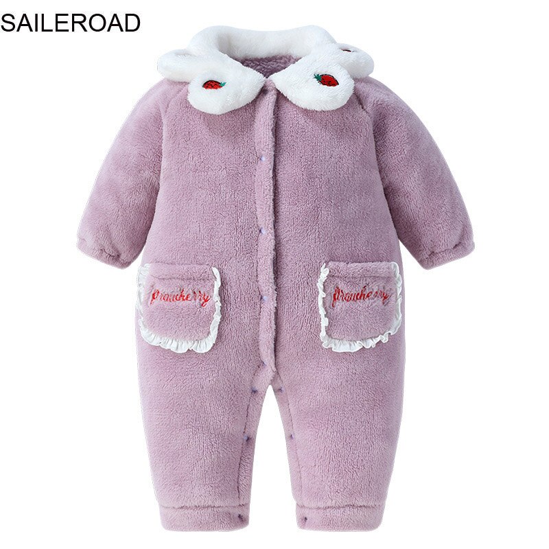 SAILEROAD dessin animé flanelle barboteuses animaux pyjamas bébé vêtements -né couvertures combinaison Kigurumi tenues ramper costume: X5300 purple / 6M