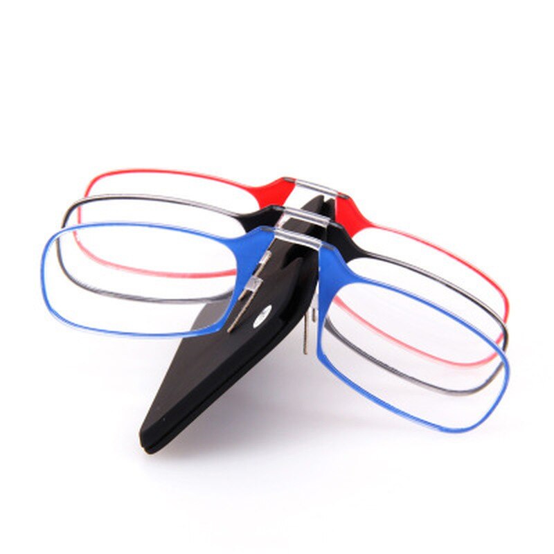 Tragbare Nase Clip Lesebrille Beinlosen Lesebrille Unisex Presbyopie Brille Mini Gläser Sticky Handy Fall
