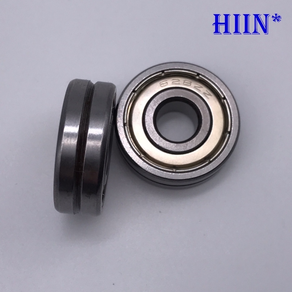 10 Uds V628ZZ 628 8x24x8mm V ranurado enderezador rodamientos de rueda guía 8*24*8mm polea rodamientos V ancho de ranura 1,5mm