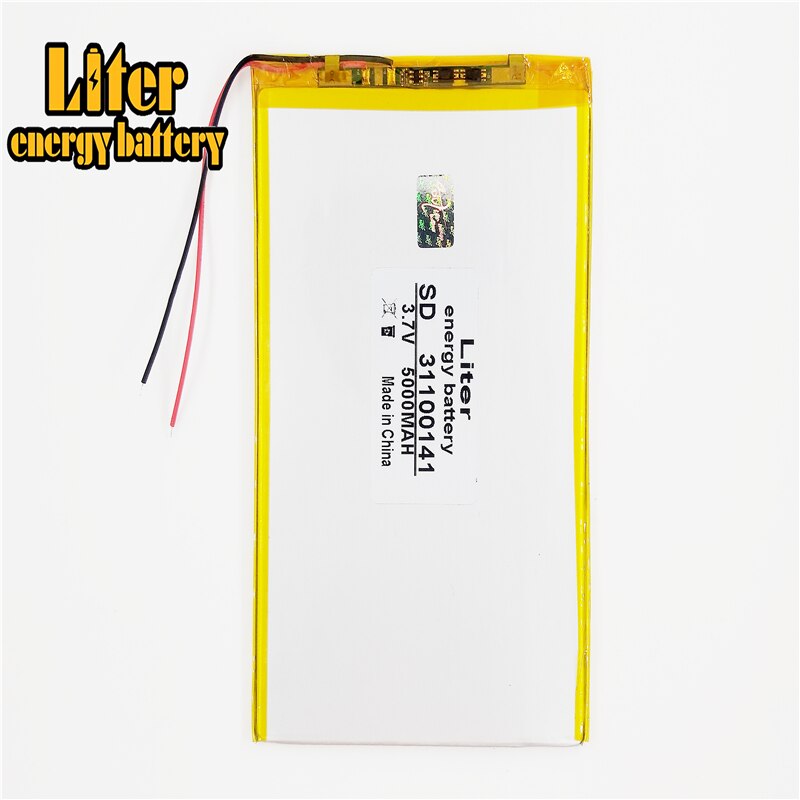 31100141 Polymer lithium ion battery 3.7 V, 5000mAh CE FCC ROHS MSDS certification