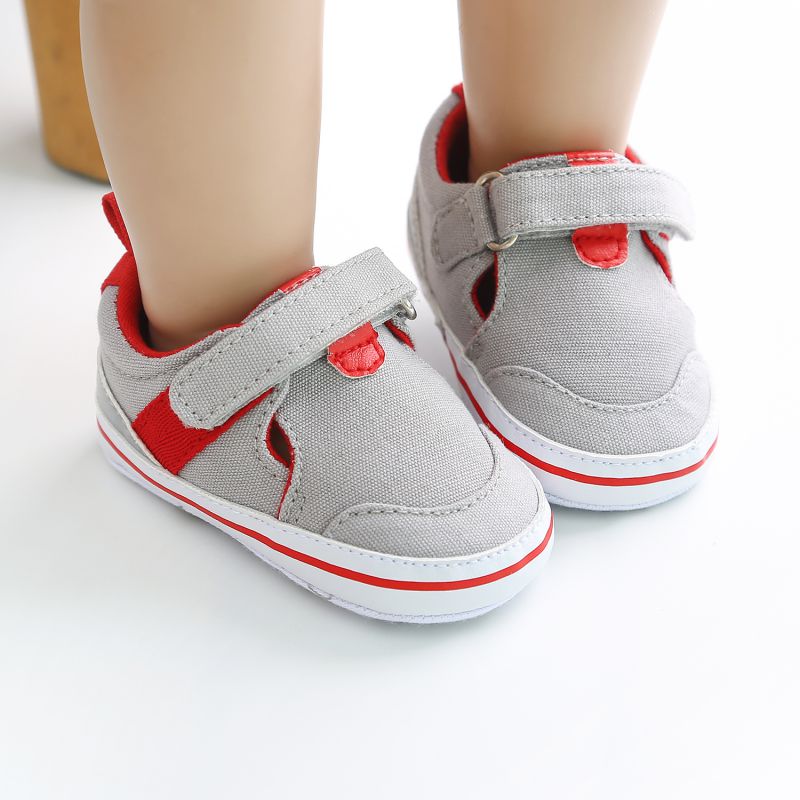 Nyfødte baby søde drenge piger lærred brev første vandrere bløde sål sko småbørn baby sko piger