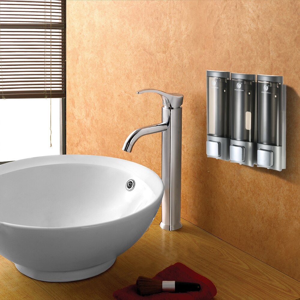 CHUANGDIAN Manual Soap Shampoo Dispensers Wall-mounted Shampoo Box Bathroom Three Chamber Shower Gel Liquid Soap Dispensers