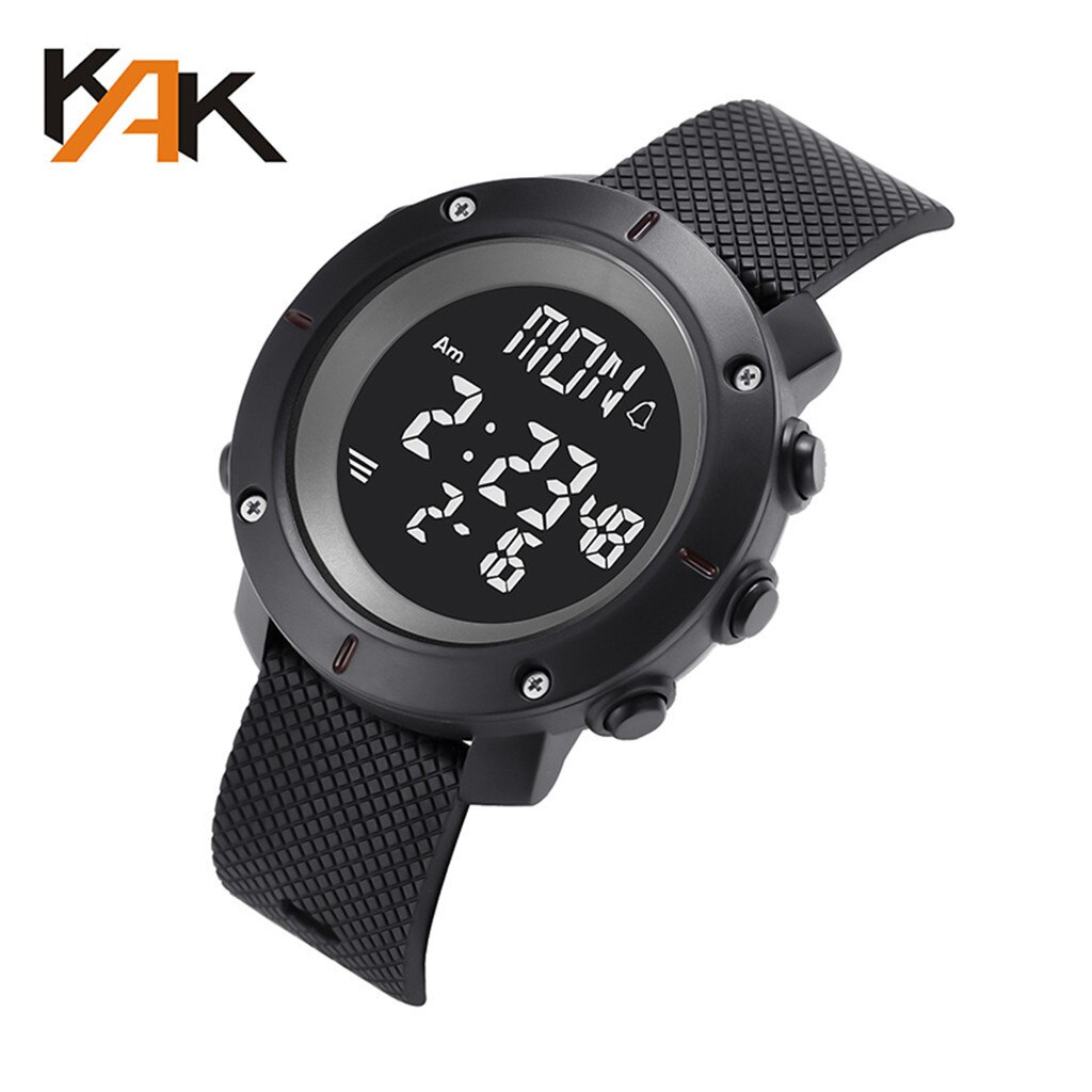 KAK Watch-reloj electrónico de alta gama para hombre, resistente al agua hasta 30M, contador de pasos, deportivo, novedad: Default Title