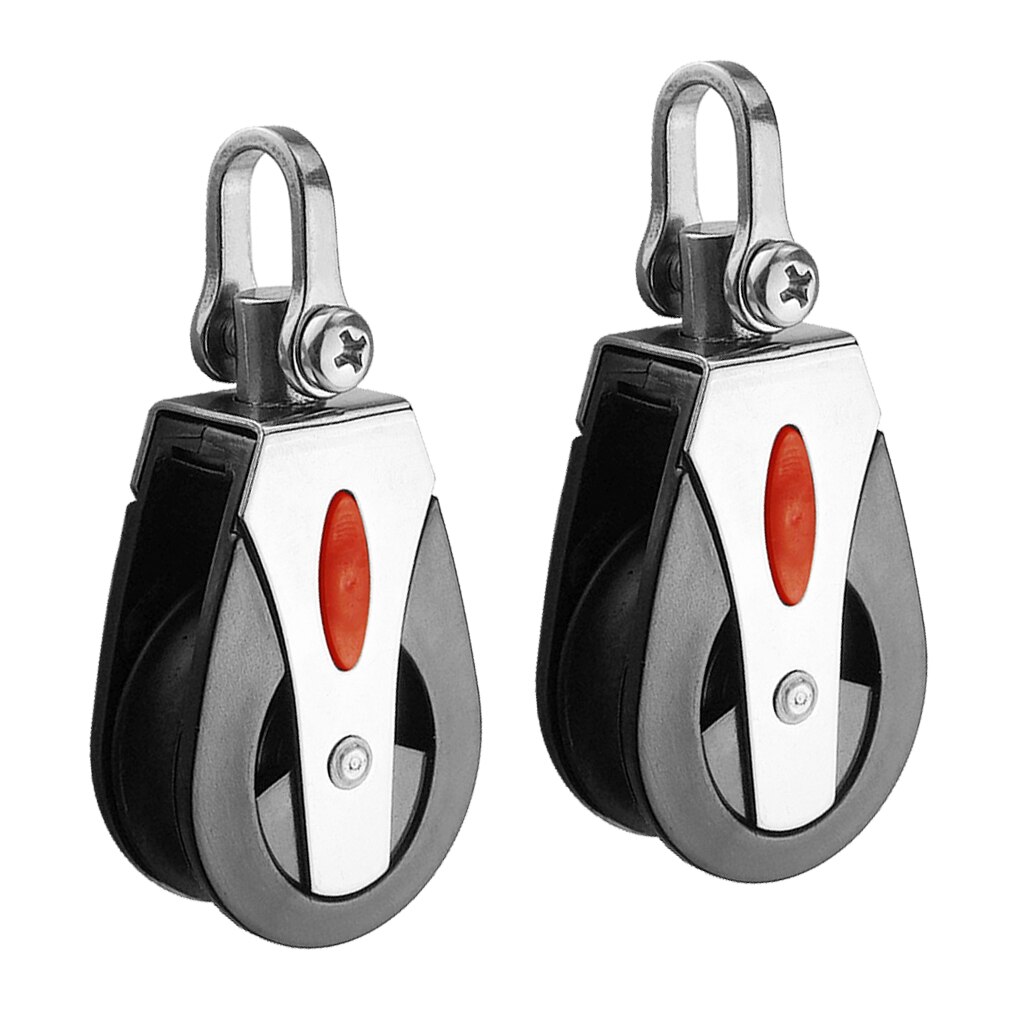 Stainless Steel Marine 316 Block Rope Pulley Nylon Sheave Sailing Kayak Boat