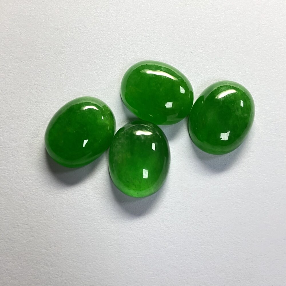 GRC Certificato naturale Giadeite Verde della pietra preziosa Ovale forma 6x4-20x15mm flatback cabochon di pietra anello di giada