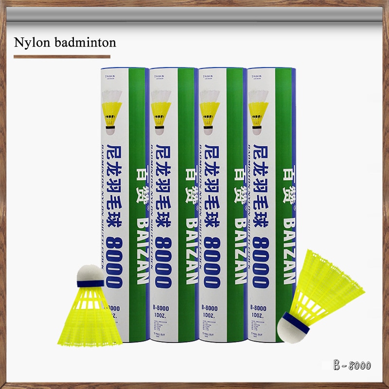 12 Stks/set Nylon Shuttle Tafel Fiber Bal Hoofd Volledige Ronde Wol Stijl Plastic Badminton Voor Outdoor Training Gebruik Duurzaam