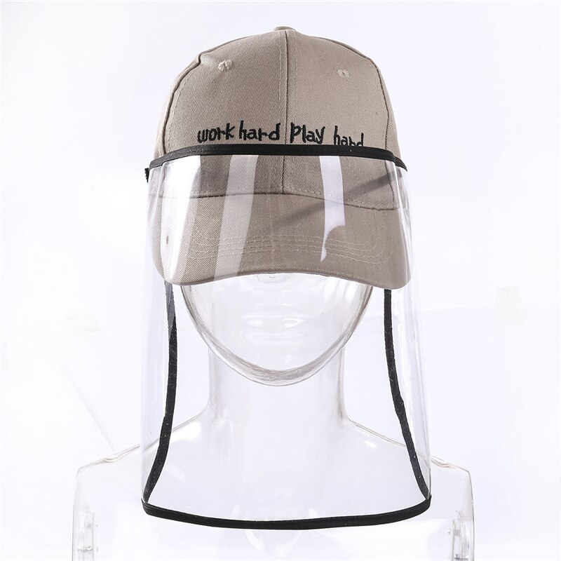 Trend Women Men Safety Baseball Hat Anti-Dust Anti- Splash Protection Removable Cover Caps Prevent Droplets Cover: 3