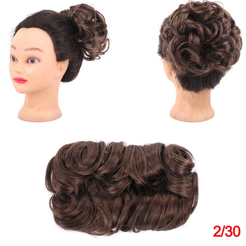 DIANQI synthetische haar elastische gummiband lockige chignon Netz mit zwei kunststoff kämme hochsteckfrisur abdeckung haar brötchen afro chignon für frauen: 2I30