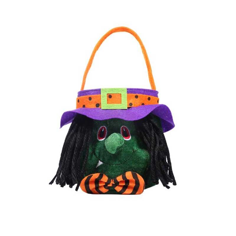 Halloween Pumpkin Candy Cute Bag For Kids Trick Or Treat Festival Party Favor Halloween Party Decoration Supplies: Green