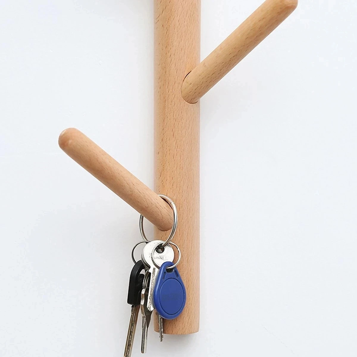 4 Haken Houten Kapstok Verticaal Creatieve Kleding Opberghaak Hangende Hanger Home Decor Hanger Haken Kapstok Rekken