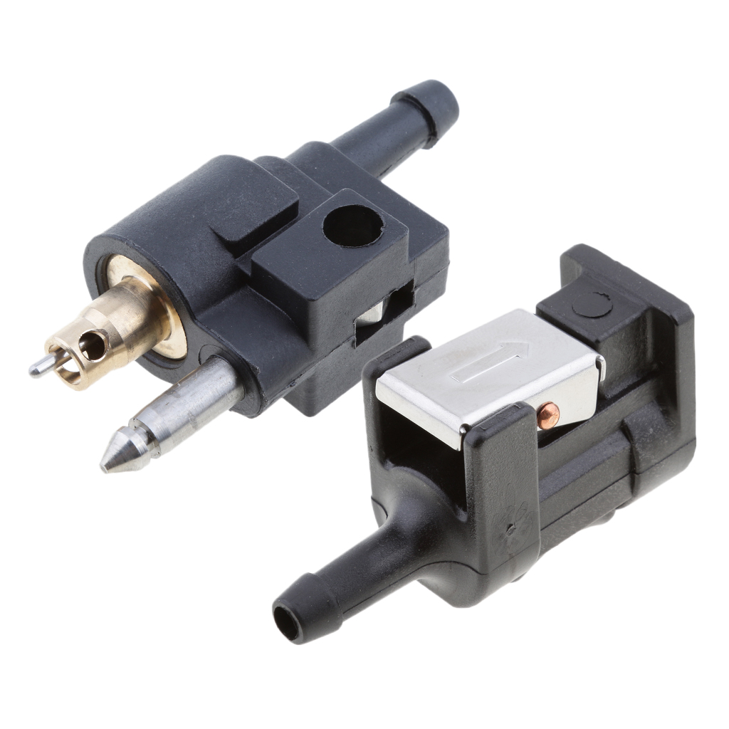 1/4 Inch Mannelijke Brandstof Lijn Connector Joint Fitting Auto Auto Vervanging Deel Voor Yamaha Buitenboordmotor Mount Op Motor Zwart 2.8in