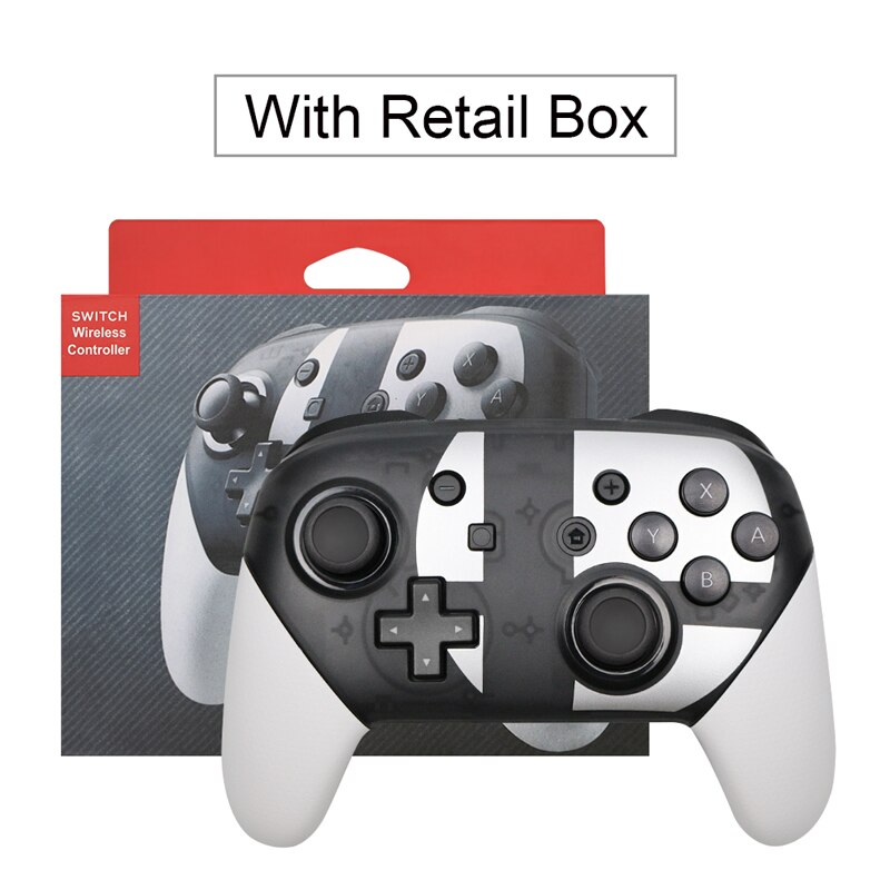 Interruptor sem fio bluetooth pro controlador gamepad para nintendo switch para ns console joystick controle sem fio: CF-with box